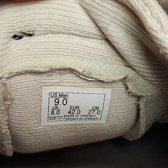 Mens Vans Filmore Beige Taupe Canvas Low-Top Sneakers with Black Accents Size 9 - Picture 7 of 8